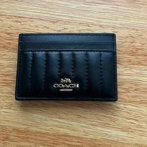 Coach Card Case With Linear Quilting